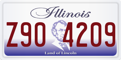 IL license plate Z904209