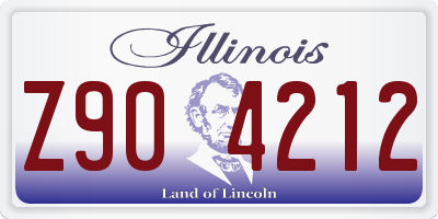 IL license plate Z904212