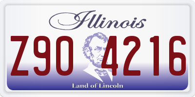 IL license plate Z904216