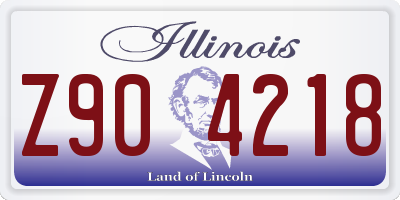 IL license plate Z904218