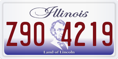 IL license plate Z904219
