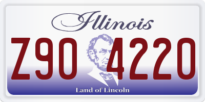 IL license plate Z904220