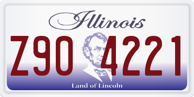 IL license plate Z904221