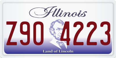 IL license plate Z904223