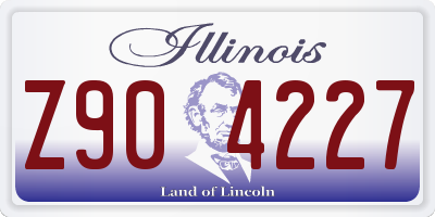 IL license plate Z904227