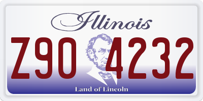 IL license plate Z904232