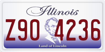 IL license plate Z904236