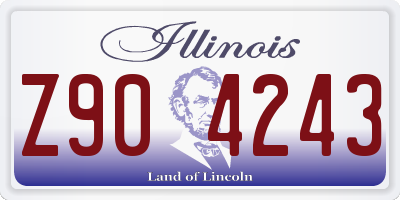 IL license plate Z904243