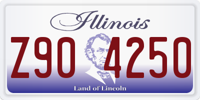 IL license plate Z904250