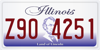 IL license plate Z904251
