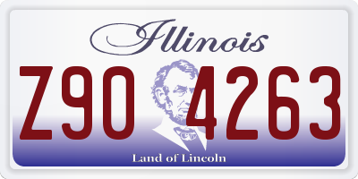 IL license plate Z904263