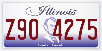IL license plate Z904275