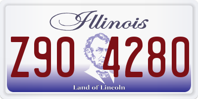 IL license plate Z904280
