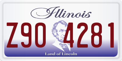 IL license plate Z904281