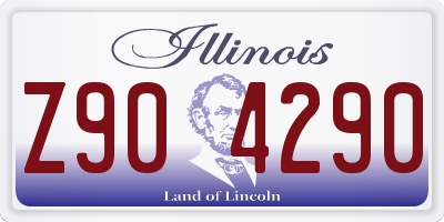 IL license plate Z904290
