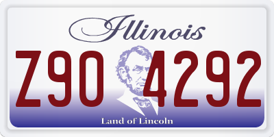 IL license plate Z904292