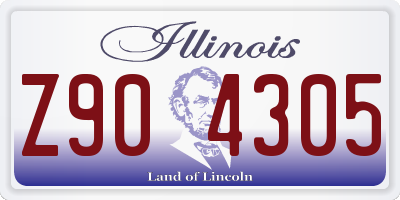 IL license plate Z904305