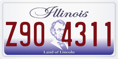 IL license plate Z904311