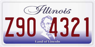 IL license plate Z904321