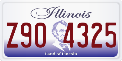 IL license plate Z904325