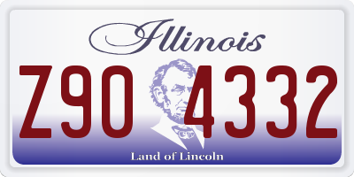 IL license plate Z904332