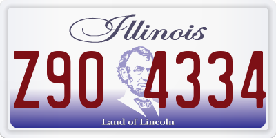 IL license plate Z904334