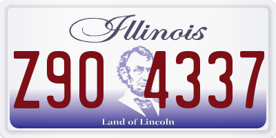IL license plate Z904337
