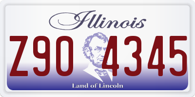 IL license plate Z904345
