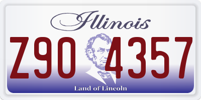 IL license plate Z904357