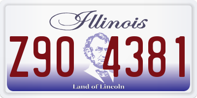 IL license plate Z904381