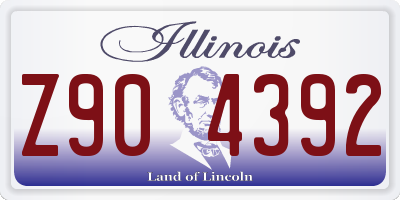 IL license plate Z904392