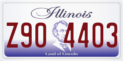 IL license plate Z904403