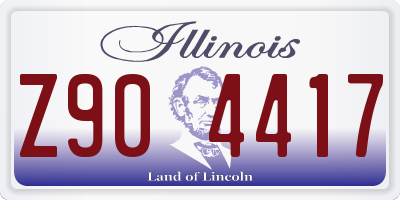 IL license plate Z904417