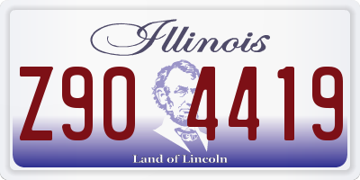 IL license plate Z904419