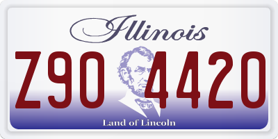 IL license plate Z904420