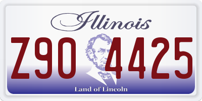 IL license plate Z904425