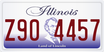 IL license plate Z904457