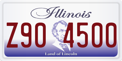 IL license plate Z904500