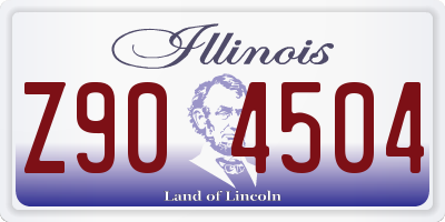IL license plate Z904504