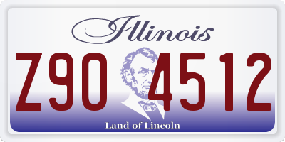 IL license plate Z904512
