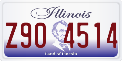 IL license plate Z904514