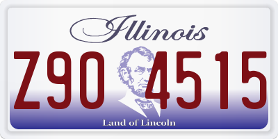 IL license plate Z904515