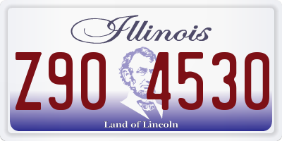 IL license plate Z904530