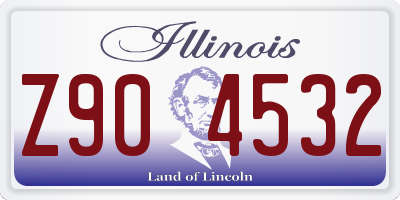 IL license plate Z904532