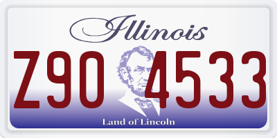 IL license plate Z904533