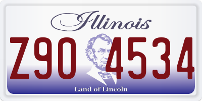 IL license plate Z904534