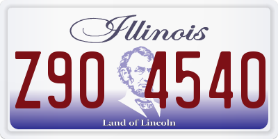 IL license plate Z904540