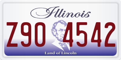 IL license plate Z904542