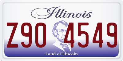 IL license plate Z904549