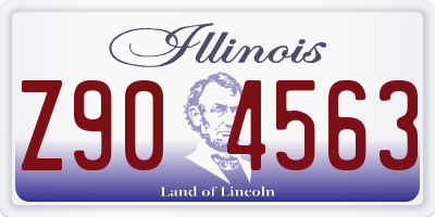 IL license plate Z904563